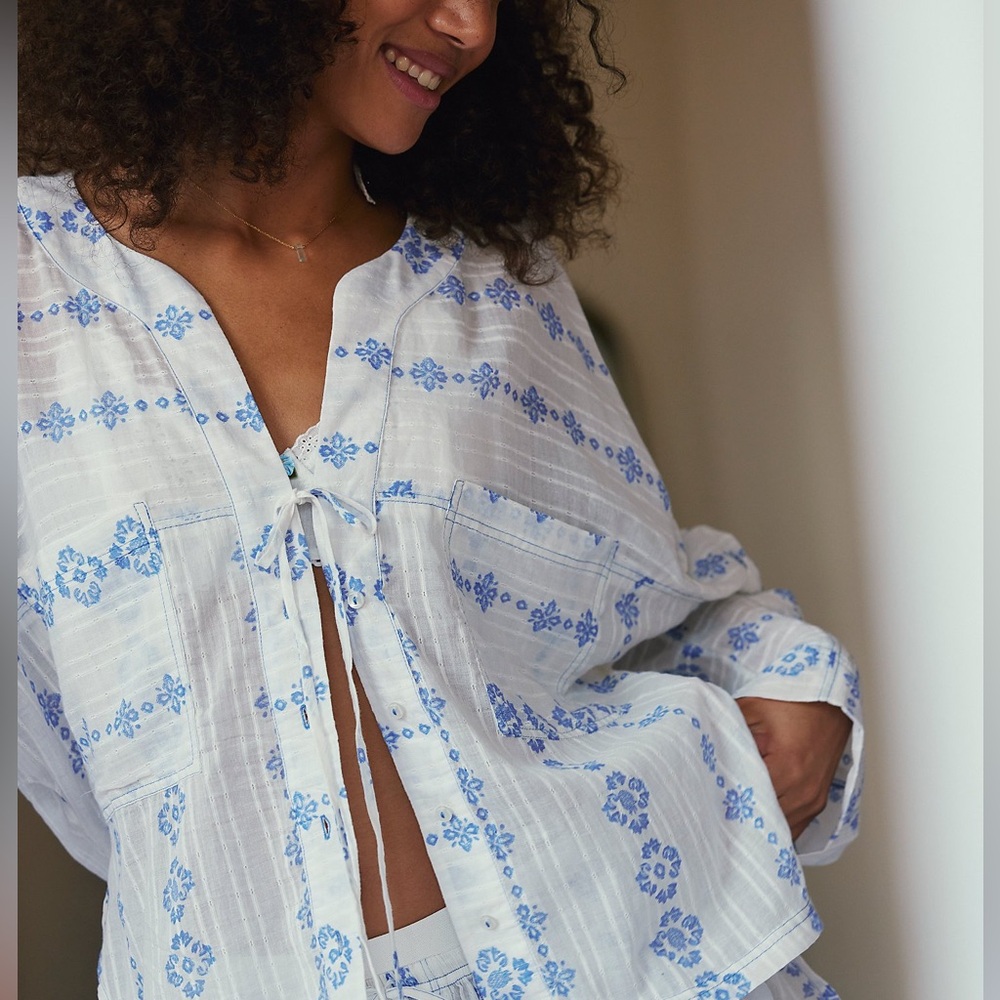 Free People Come Over Lounge Top